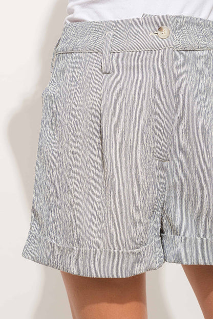 Striped High Waist Shorts