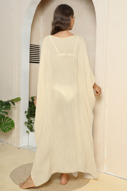 V-Neck Sleeve Cover-Up
