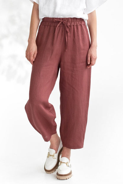 Drawstring Cropped Pants