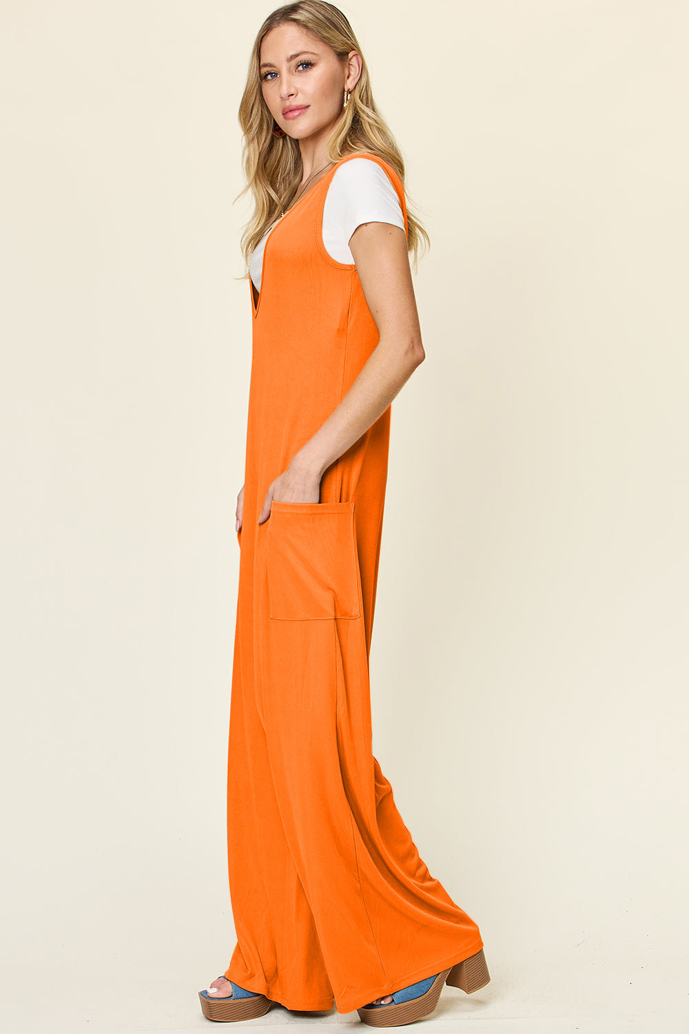 Wide Leg Jumpsuit with Pockets