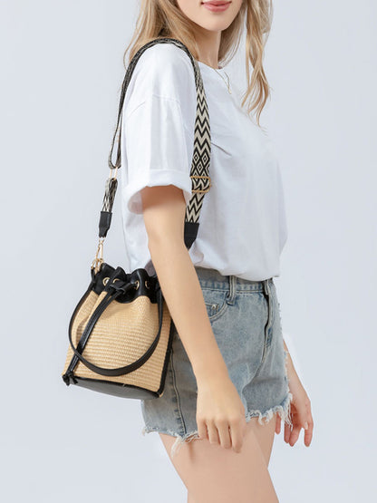 Straw Bucket Bag