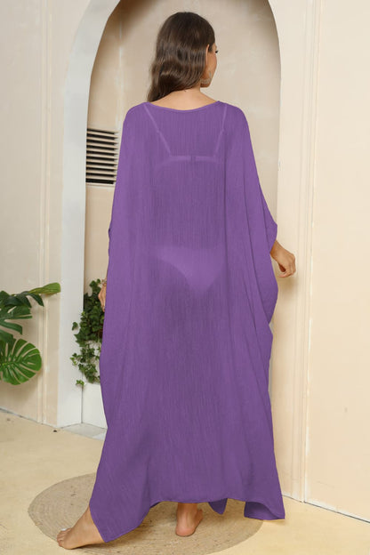 V-Neck Sleeve Cover-Up