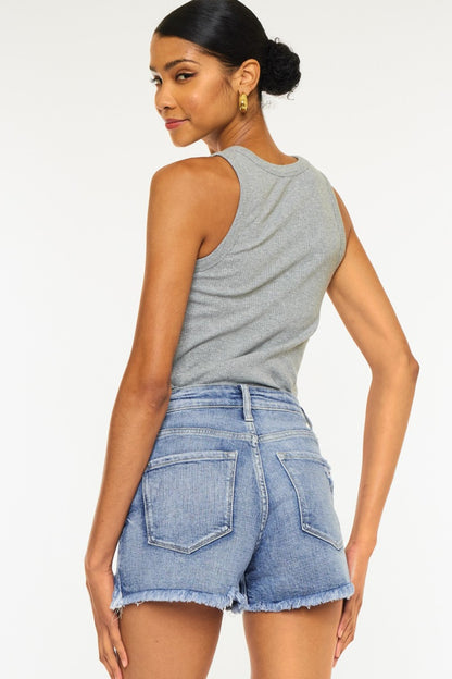Distressed Denim Shorts