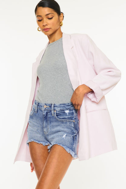 Distressed Denim Shorts