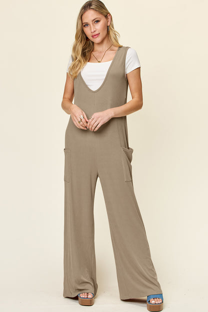 Wide Leg Jumpsuit with Pockets