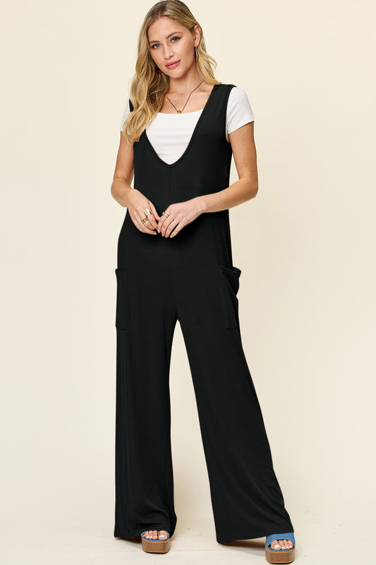 Wide Leg Jumpsuit with Pockets