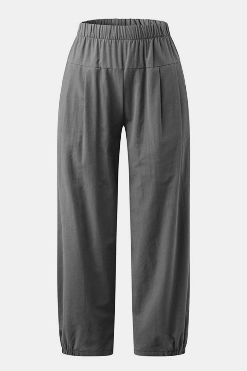 Elastic Waist Cropped Pants
