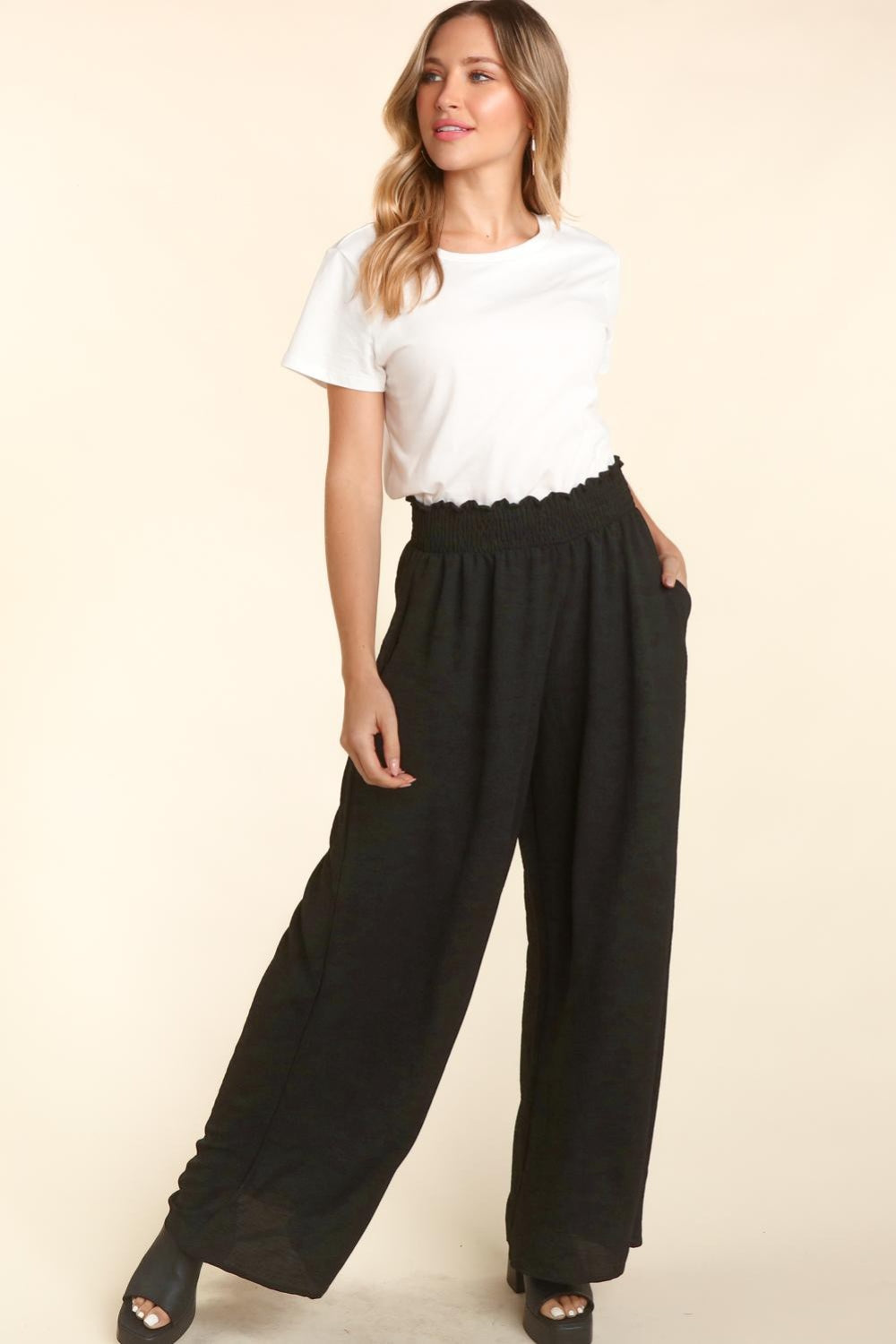 Waist Wide Leg Pants
