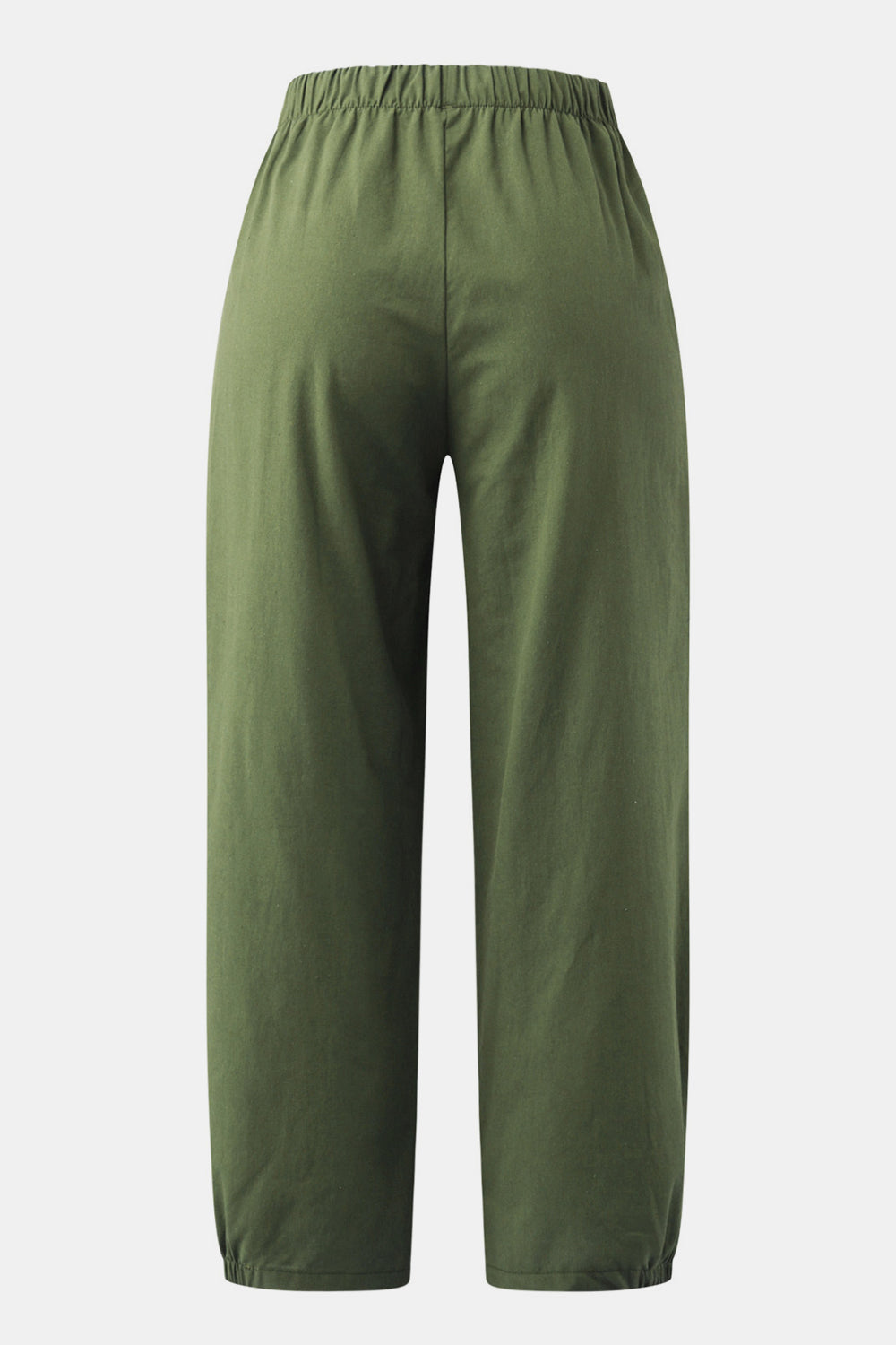 Elastic Waist Cropped Pants