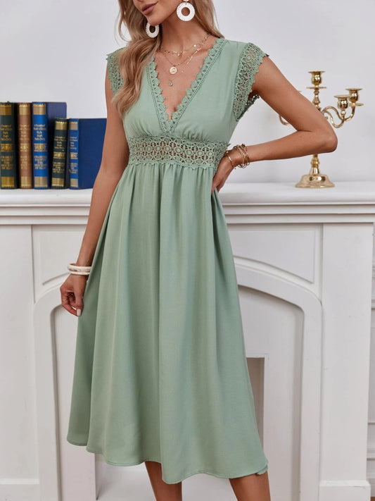 Lace V-Neck Dress