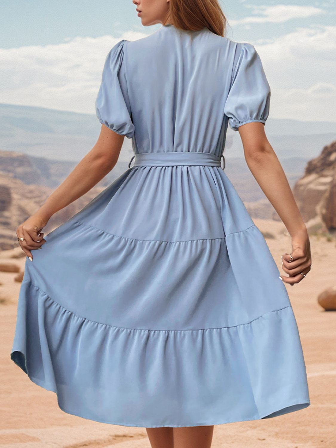 Tie Waist Midi Dress