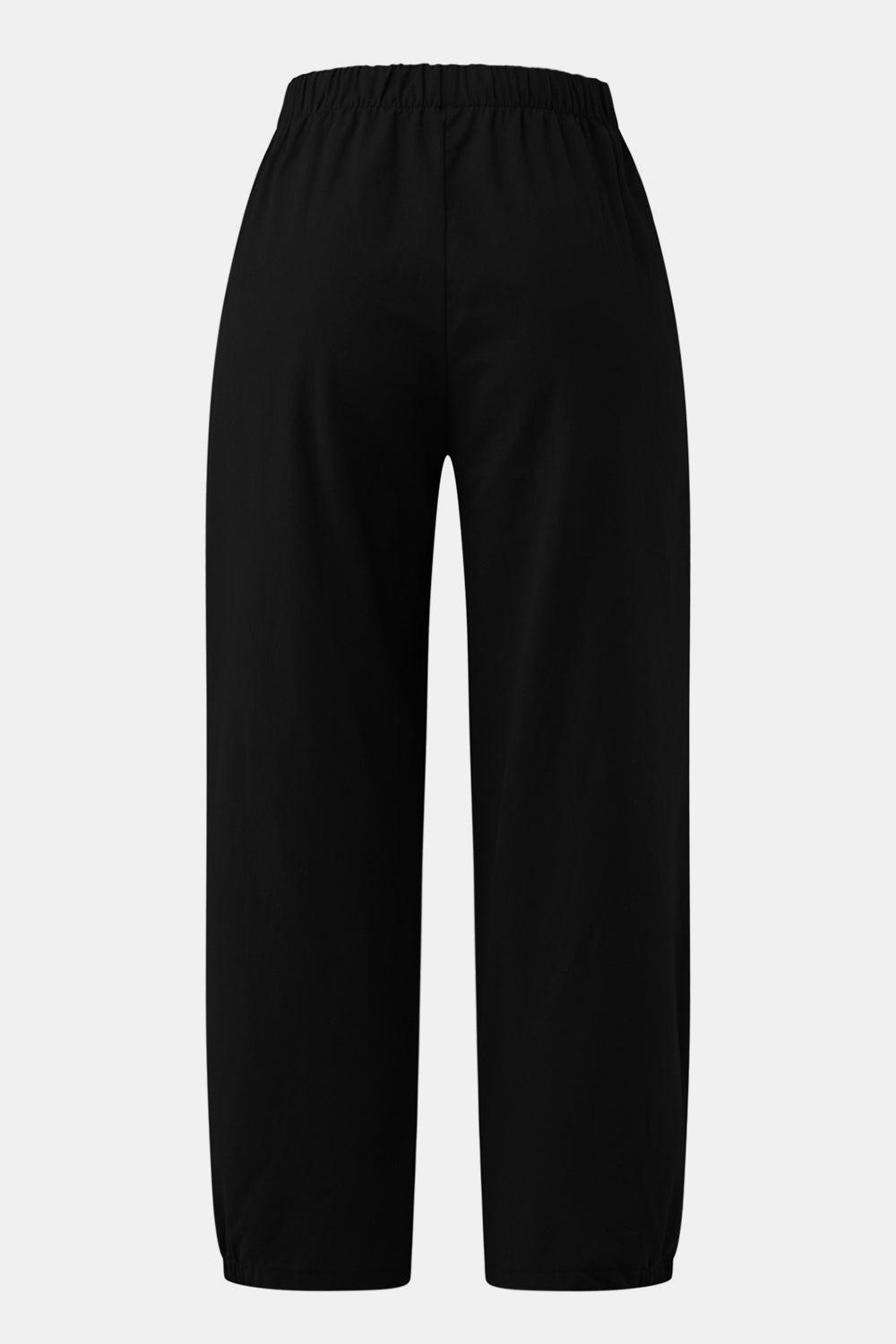 Elastic Waist Cropped Pants