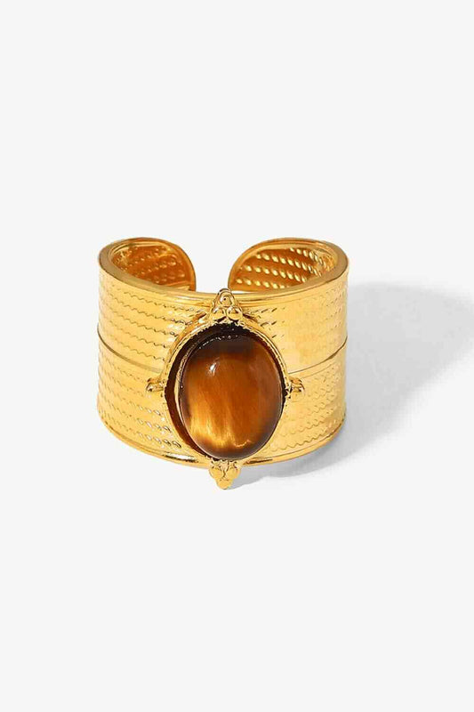 18K Gold-Plated Eye Stone Ring
