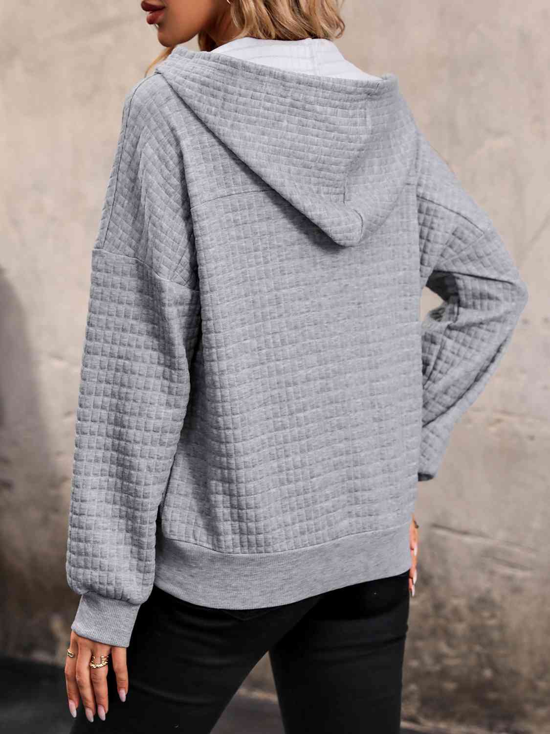 Waffle-Knit Hoodie