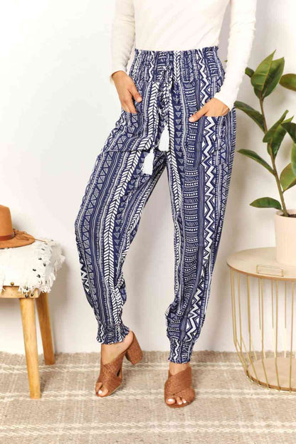 Geometric High-Rise Pants
