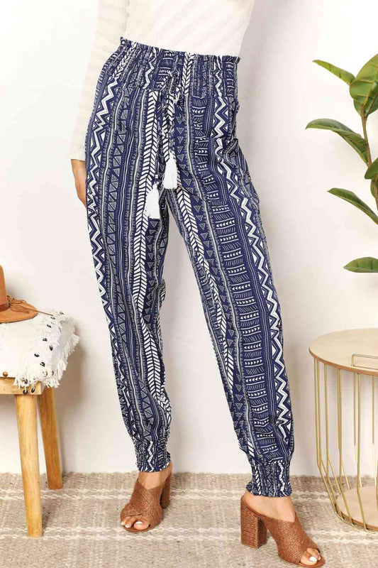 Geometric High-Rise Pants