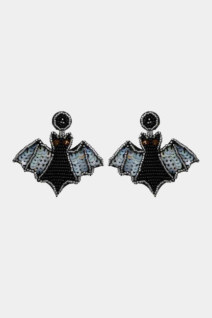 Bat Beaded Earrings