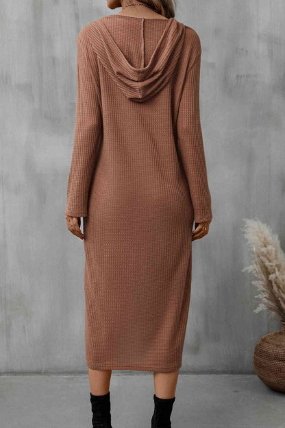 Buttoned Hooded Dress