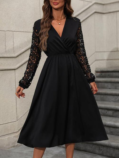 Lace Sleeved Dress