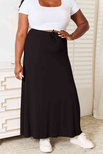 Drawstring Maxi Skirt