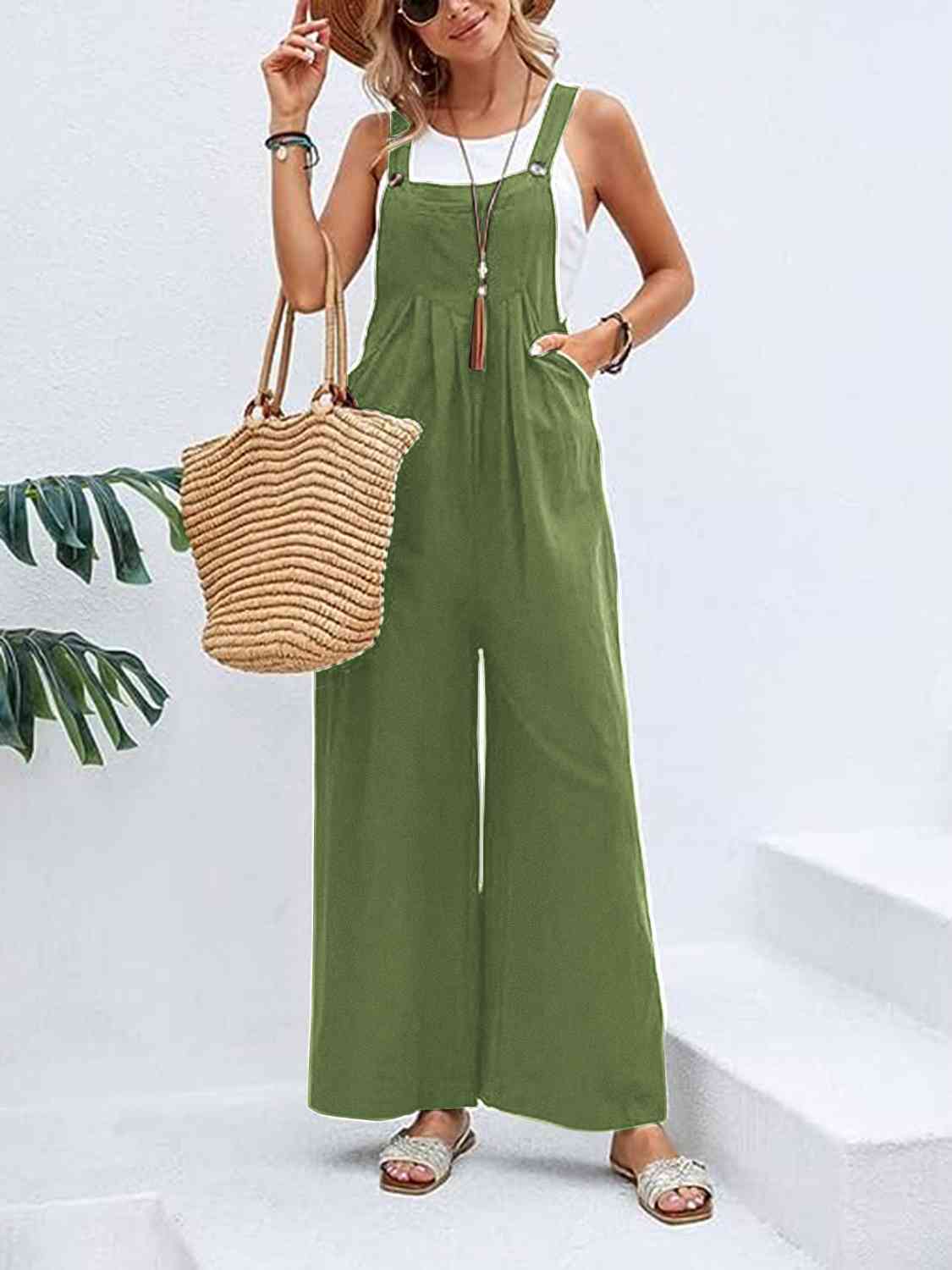 Wide Leg Overalls