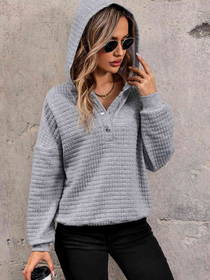 Waffle-Knit Hoodie