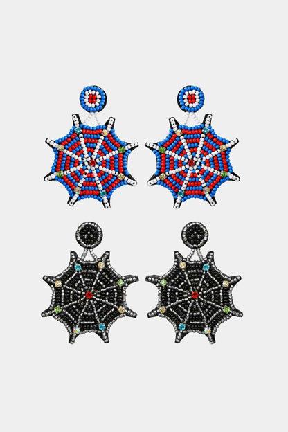 Web Beaded Earrings