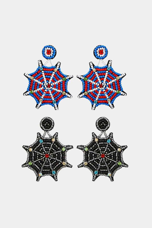 Web Beaded Earrings