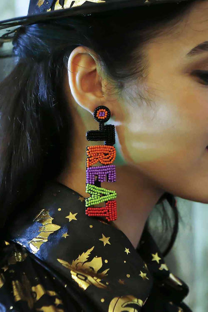 TRICK OR TREAT Beaded Earrings