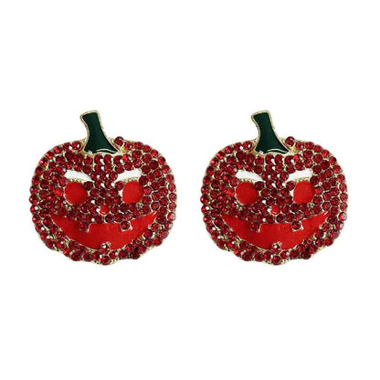 Jack O Lantern Rhinestone Earrings