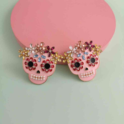 Skull Rhinestone Earrings
