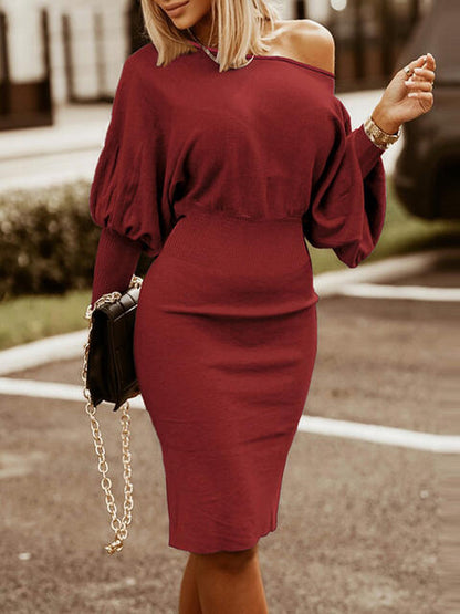 Lantern Sleeve Dress