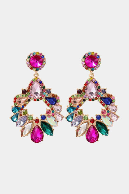 Glass Stone Colorful Earrings
