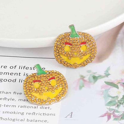 Jack O Lantern Rhinestone Earrings