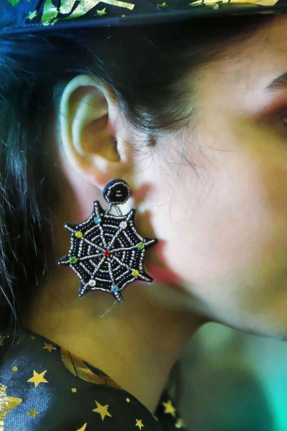 Web Beaded Earrings
