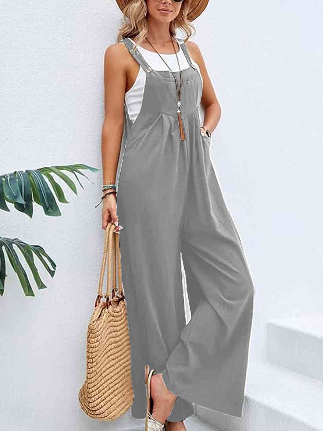Wide Leg Overalls