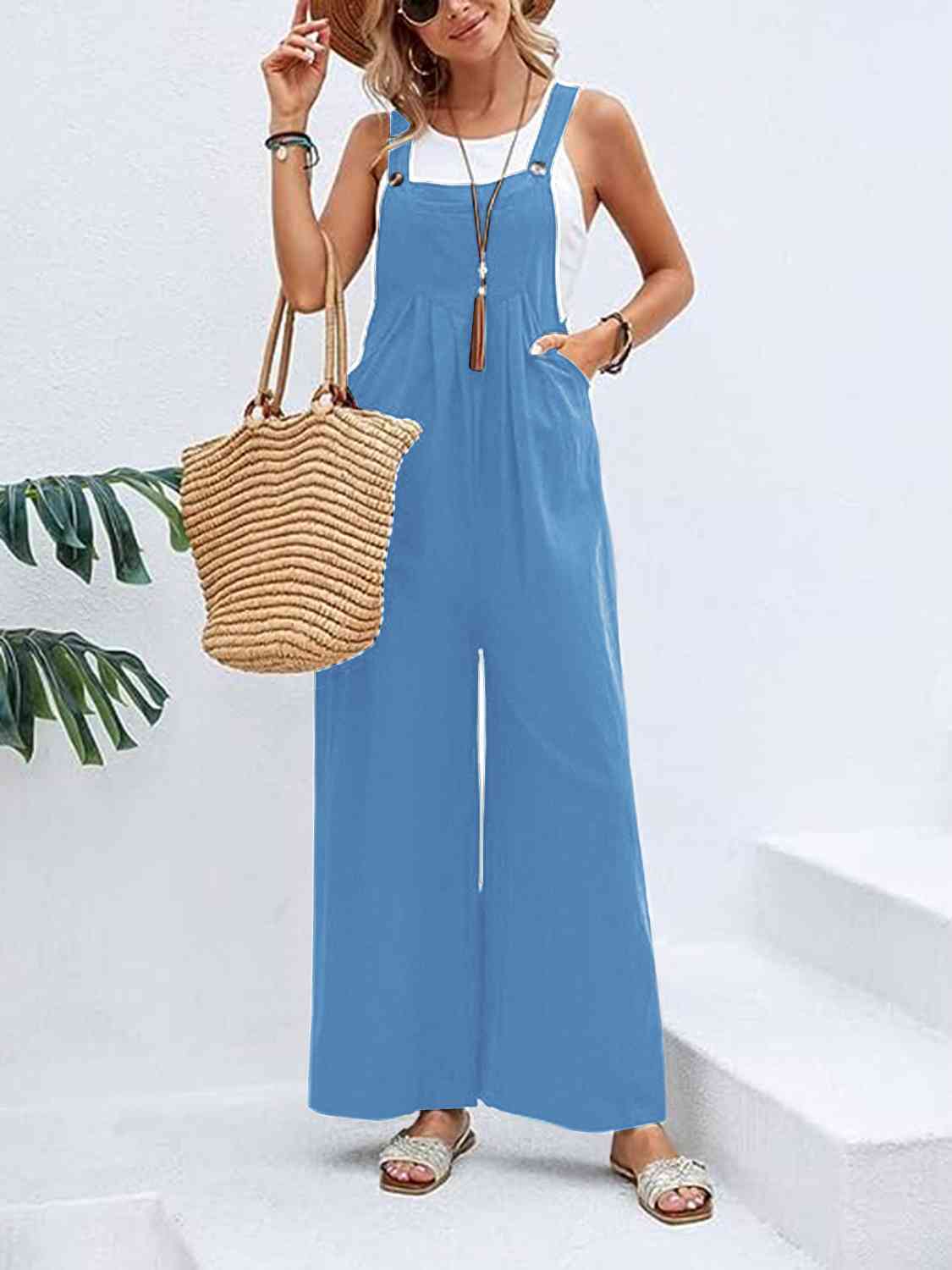 Wide Leg Overalls