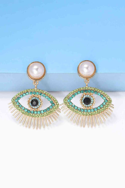 Evil Eye Rhinestone Earrings