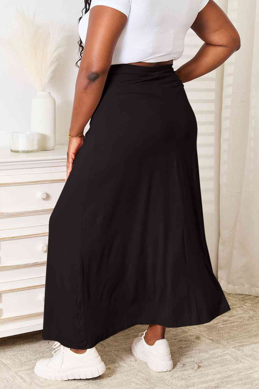 Drawstring Maxi Skirt