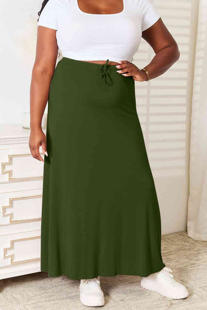 Drawstring Maxi Skirt