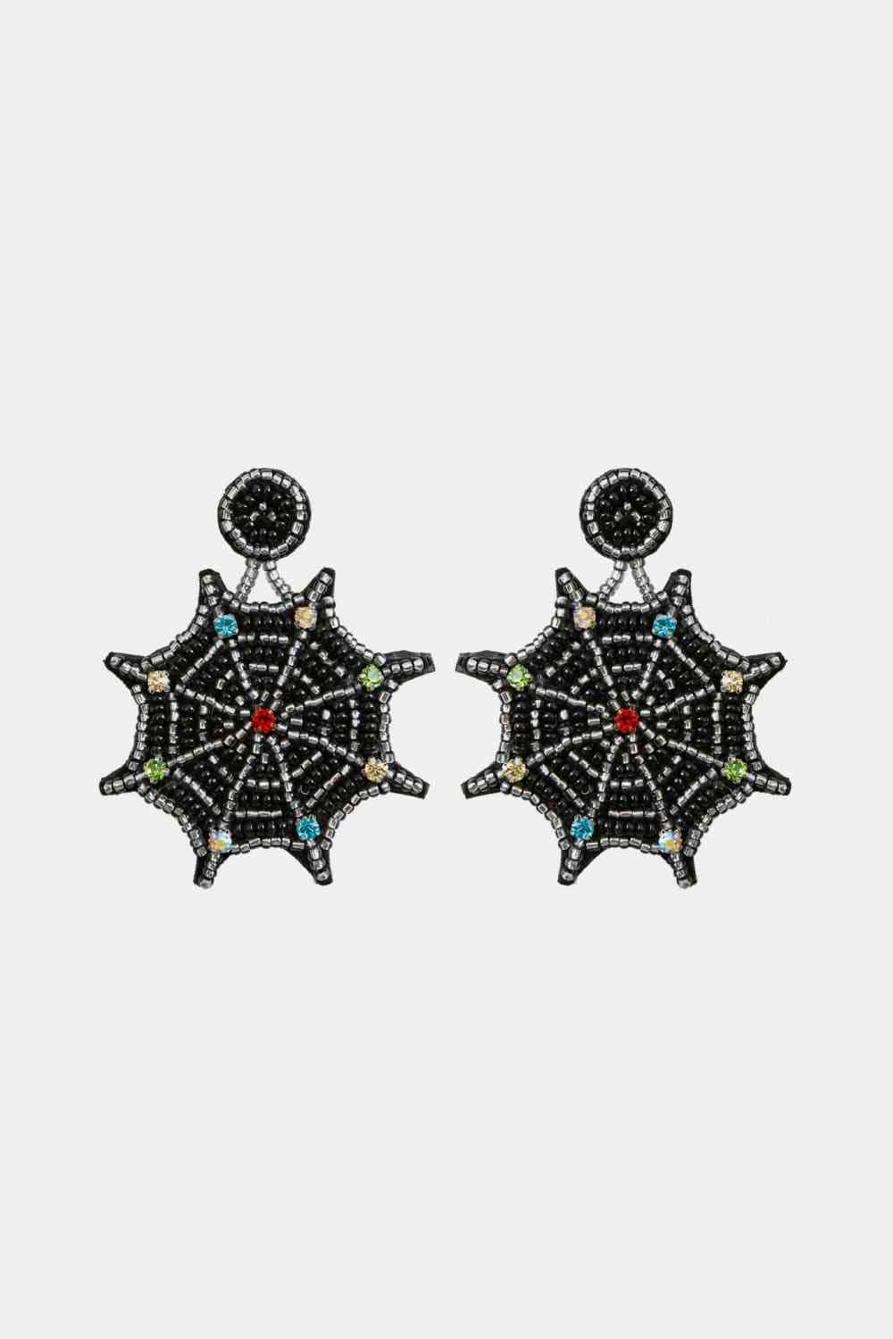 Web Beaded Earrings