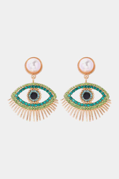 Evil Eye Rhinestone Earrings