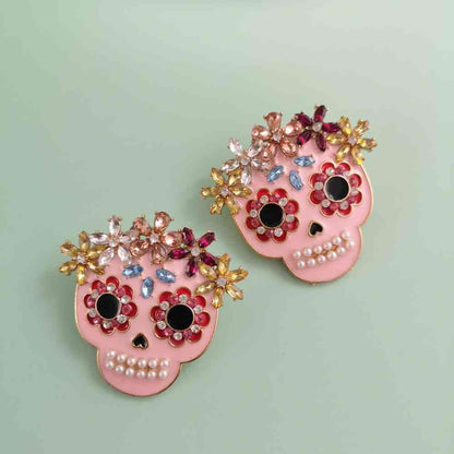 Skull Rhinestone Earrings