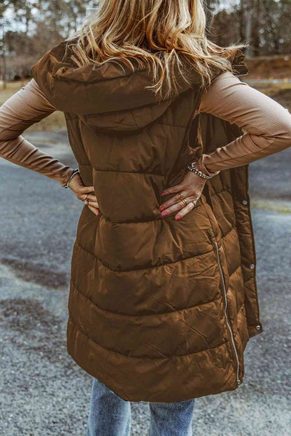 Hooded Sleeveless Puffer Vest