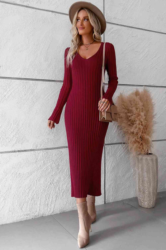 Long Sleeve Sweater Dress