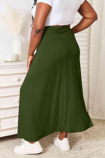 Drawstring Maxi Skirt
