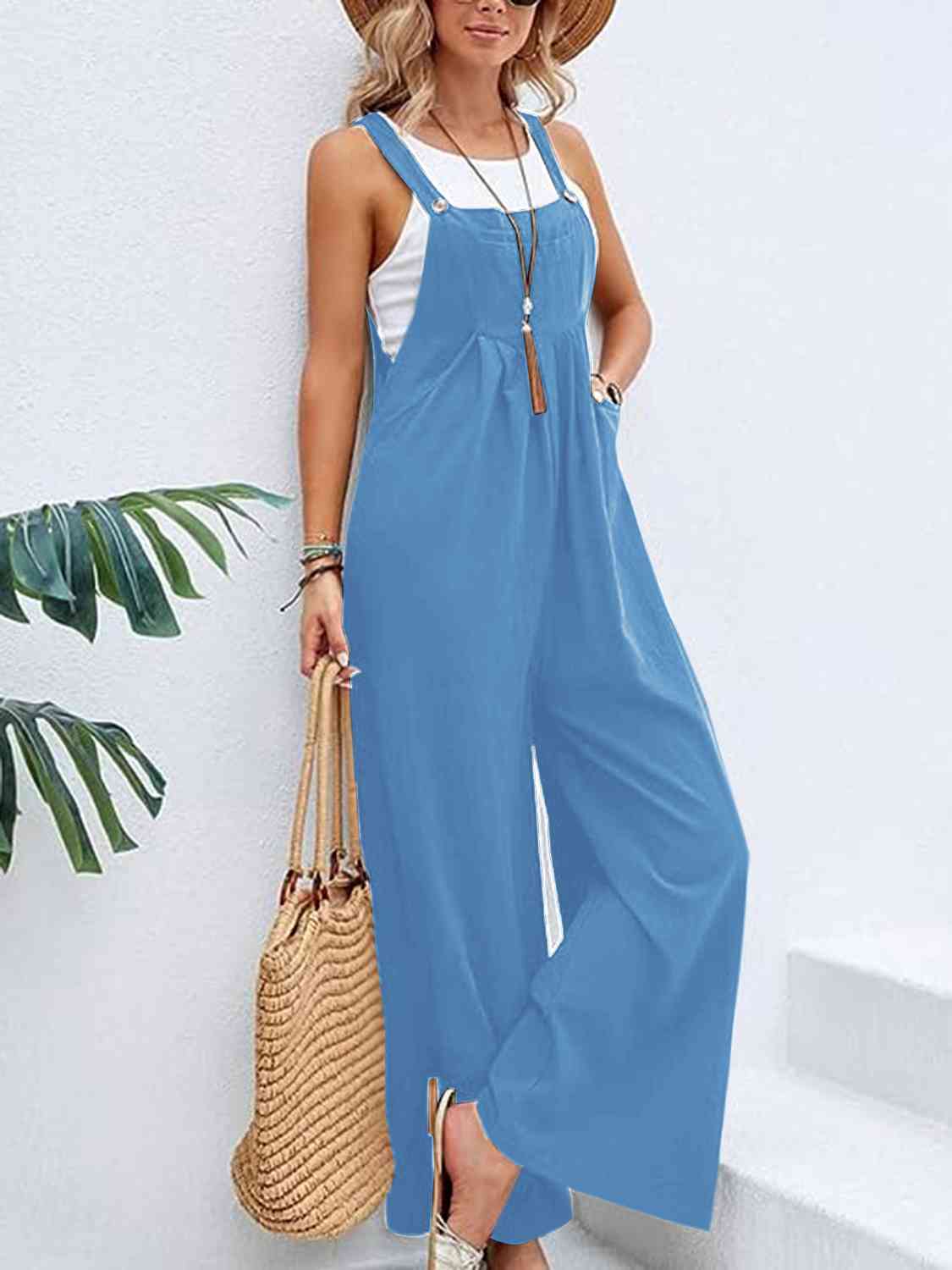 Wide Leg Overalls