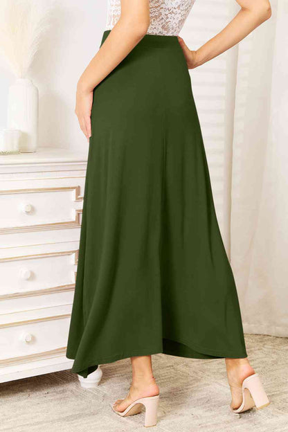 Drawstring Maxi Skirt