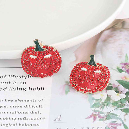 Jack O Lantern Rhinestone Earrings