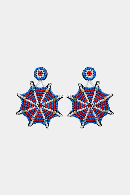 Web Beaded Earrings